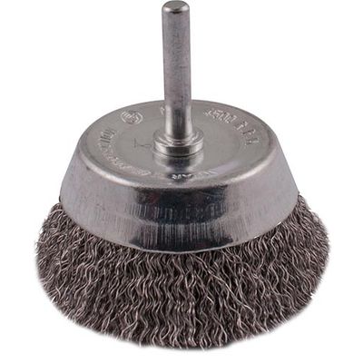 Wire Cup Brush 63mm 6mm Shaft Stainless Steel